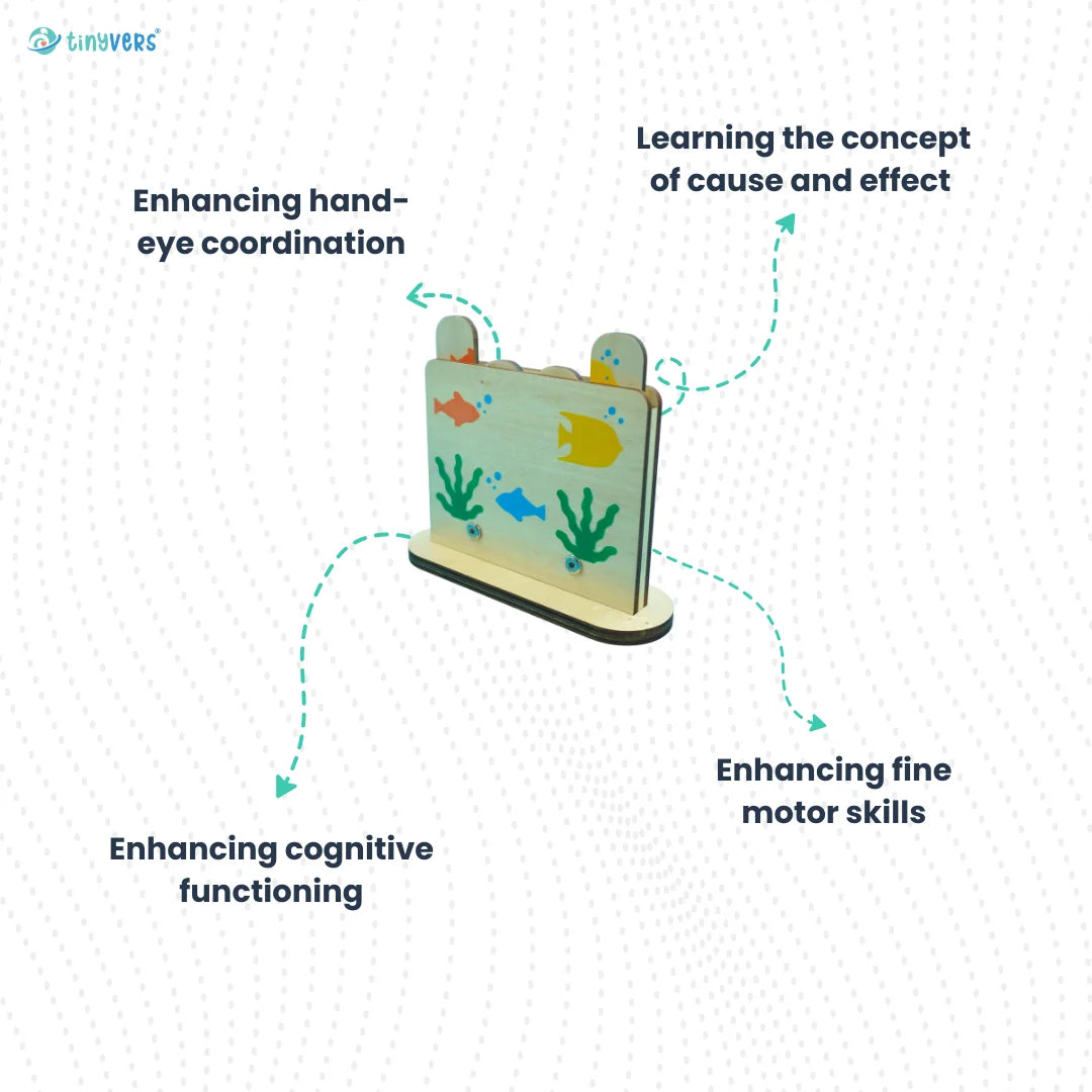 Wooden pop up toy puzzle