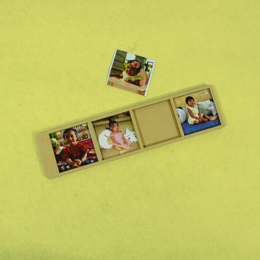 Fridge Magnet Collage Photo Frames with 4 Slots for Home Decor, Living room, Kitchen & Office Decoration|Return Gifts