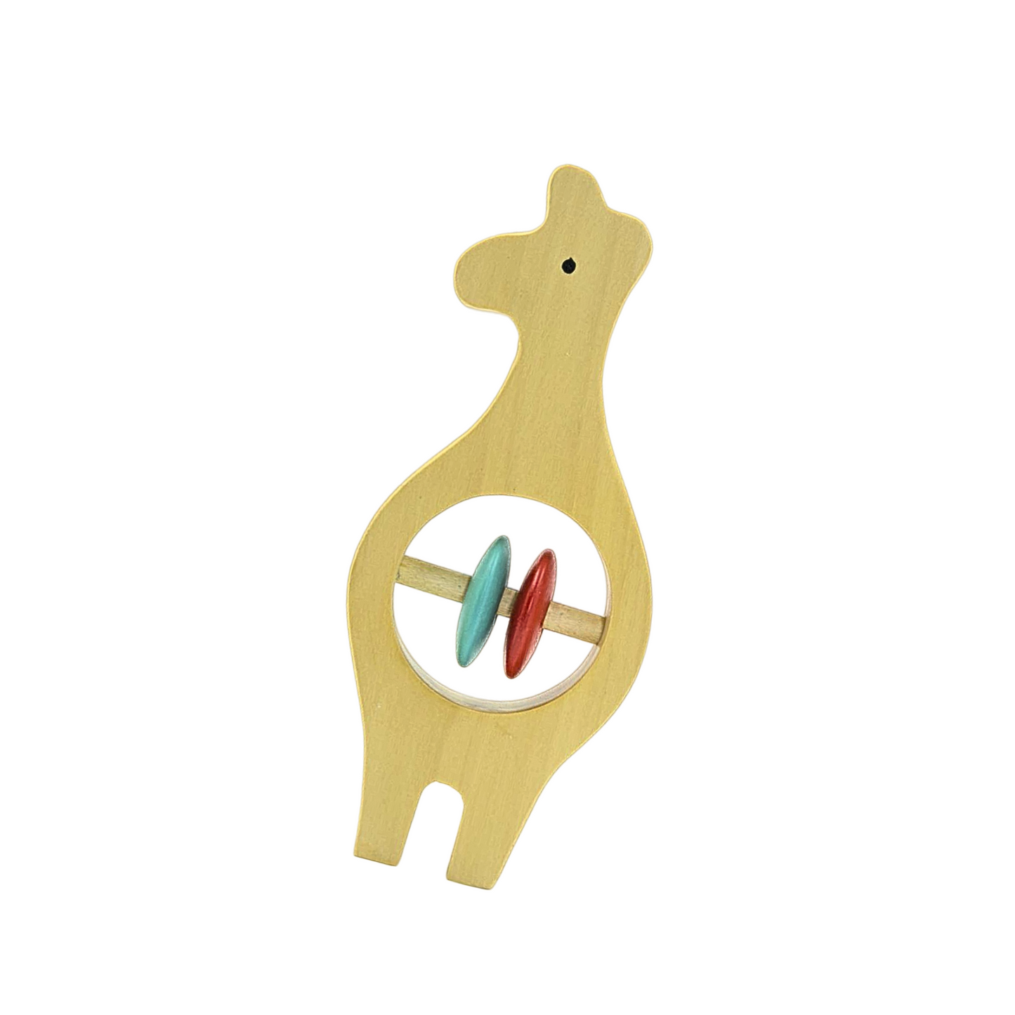 Giraffe Shaped Wooden Rattle