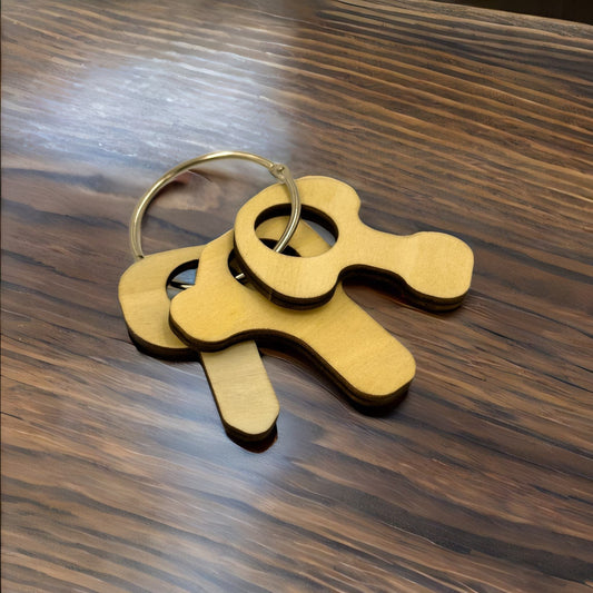 Key Shaped Key Wooden Rattle