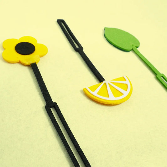 Adorable Plant (Lemon, Leaf, Flower) Bag Charm Keychain Cute & Durable Charm for Bags, Keys, and Gifts