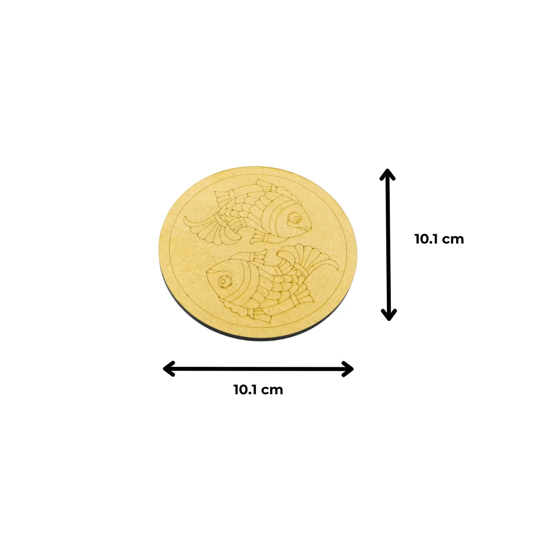 DIY Coaster Set of 6 Animals Art Wooden Coasters & Stand|Art & Craft for Kids| Fit for Tea Cups, Coffee Mugs & Glasses