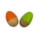 Orange & Green Wooden Egg Shakers