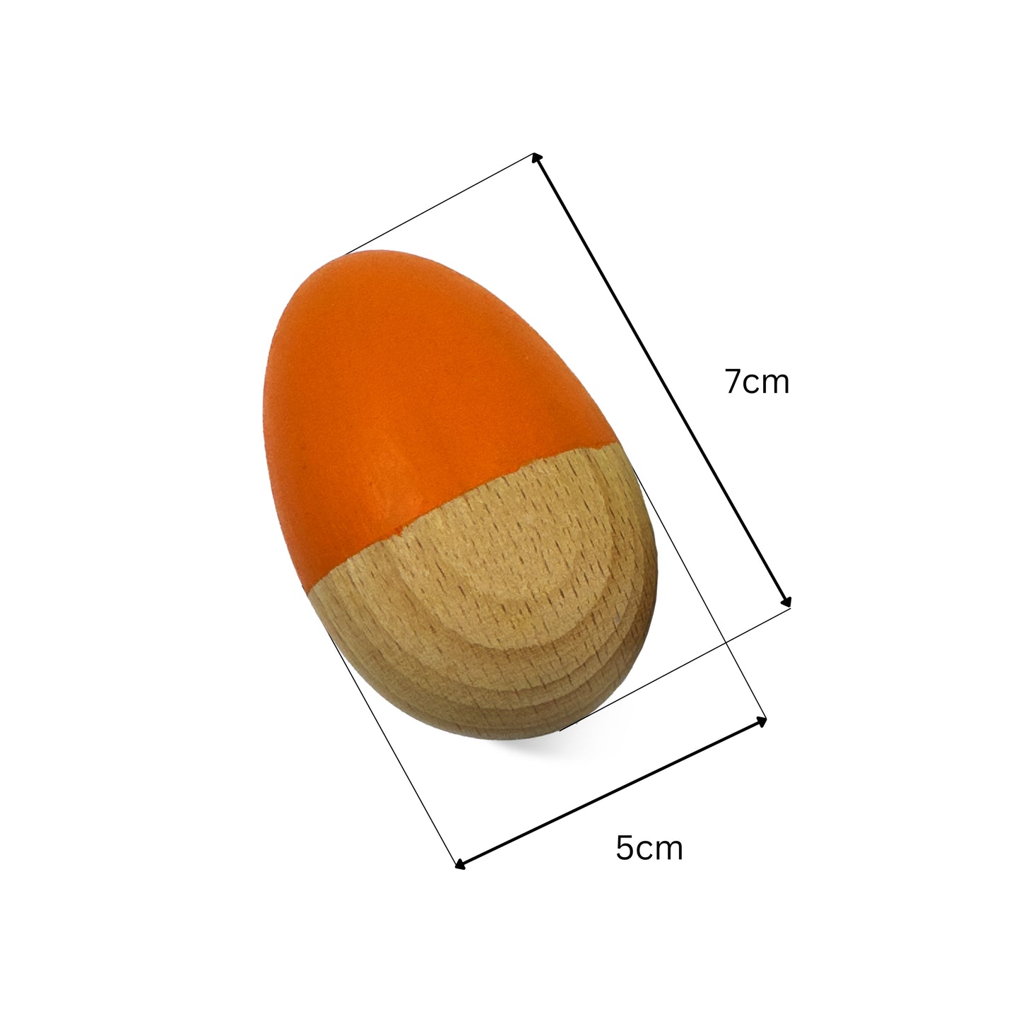 Orange & Green Wooden Egg Shakers