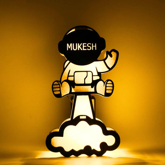 Cute Personalised Astronaut Night Lamp | Perfect for Birthday Gifts, Room Decor, Return Gifts