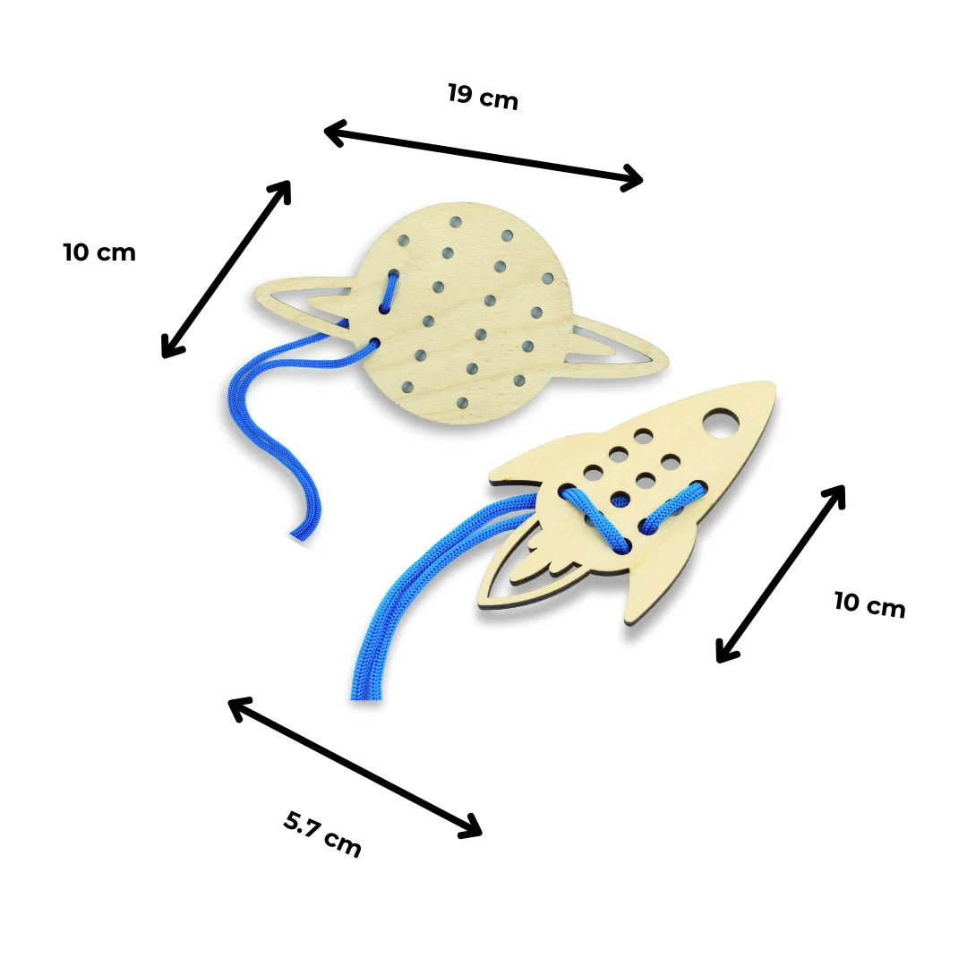 Wooden Space Lacing Toy for 2 Years Toddler Skills Development Toy for Toddlers Montessori Materials for Kids Montessori Toys