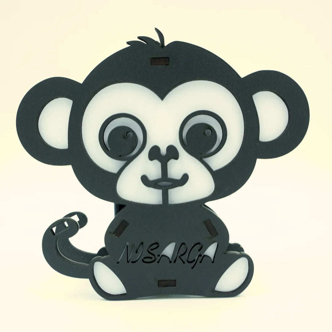 Cute Personalised Monkey Night Table Lamp | Perfect for Birthday Gifts, Room Decor, Return Gifts