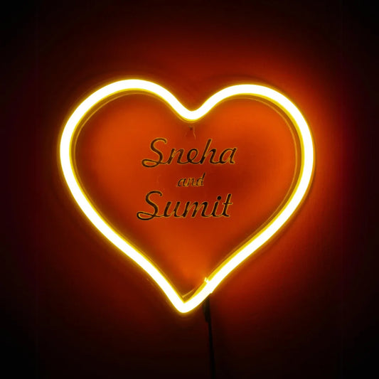 Heart Neon light with Customized Name