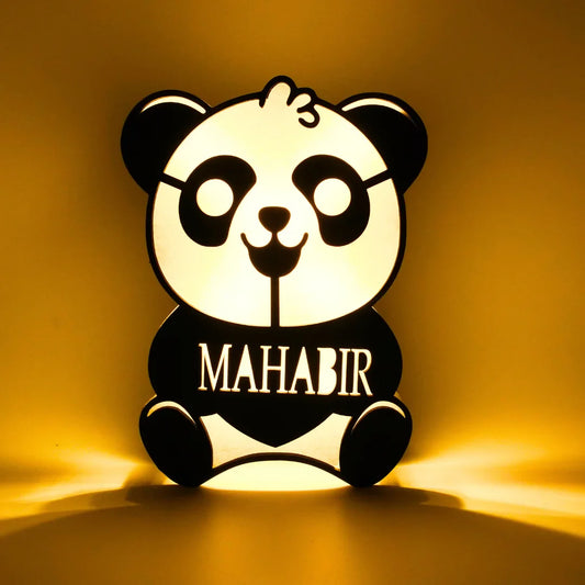 Cute Personalised Panda Night Lamp | Perfect for Birthday Gifts, Room Decor, Return Gifts