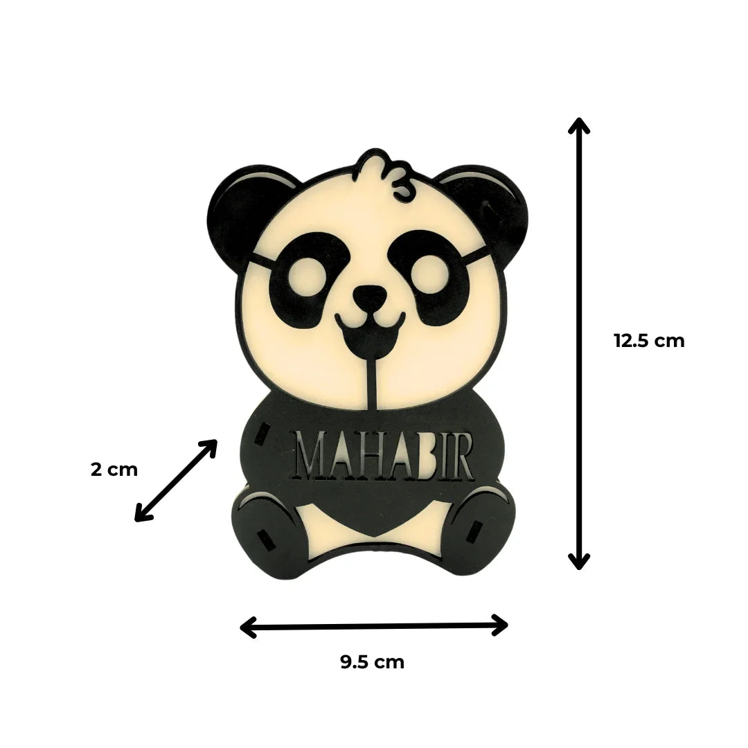 Cute Personalised Panda Night Lamp | Perfect for Birthday Gifts, Room Decor, Return Gifts