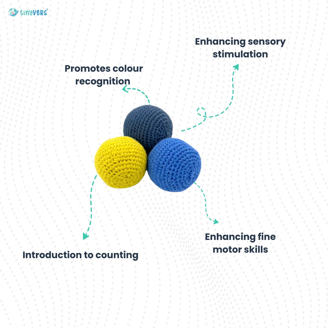 Textured ball for sensory development