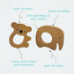 Koala bear & Elephant Shaped Wooden Teethers