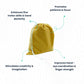 Cotton Drawstring bag Yellow