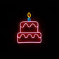 Happy Birthday Cake Neon Light 