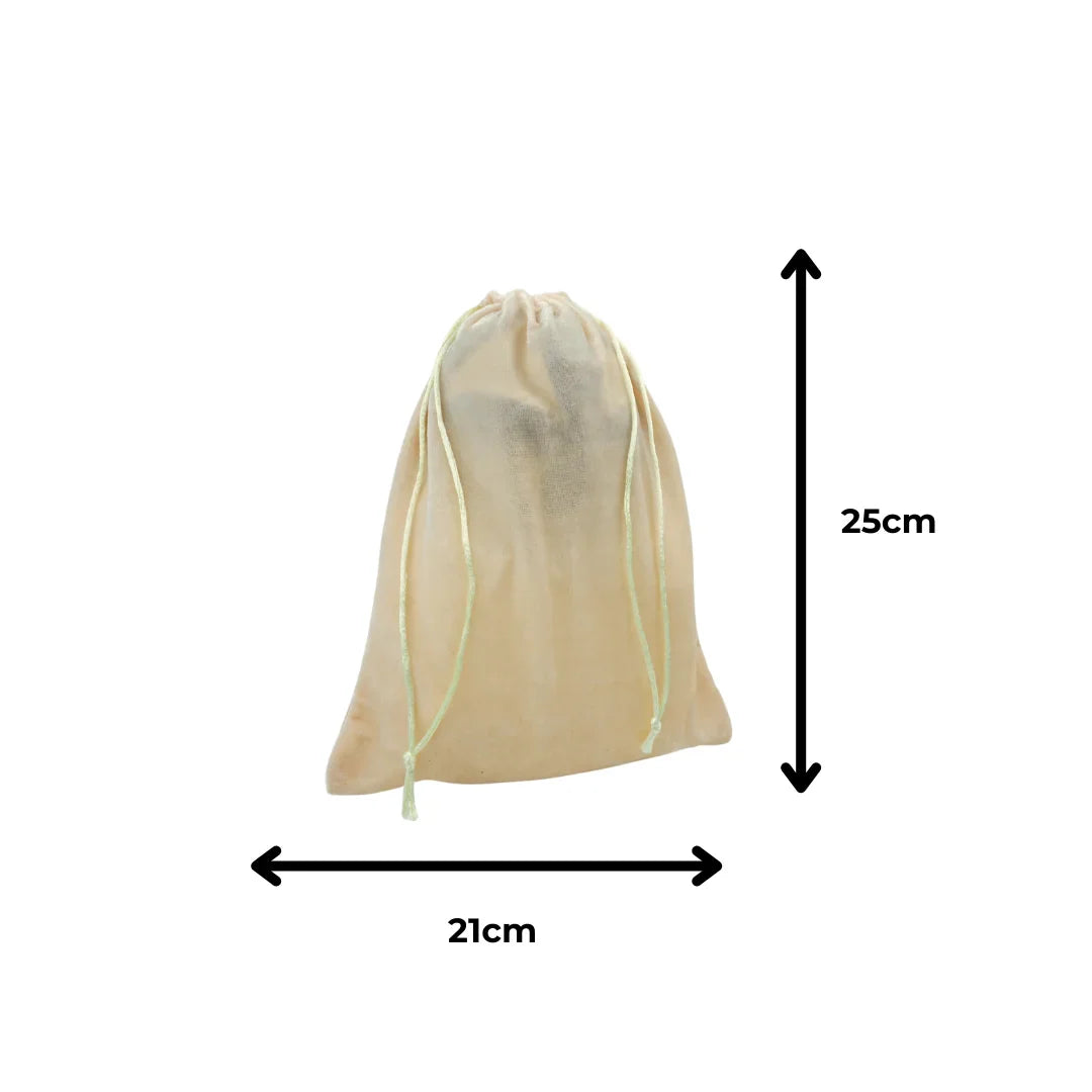 Cotton Drawstring bag Light Pink