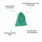 Cotton Drawstring bag Green