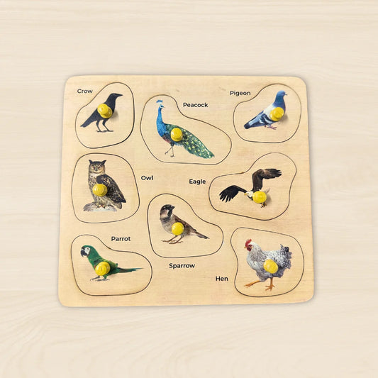 Wooden Birds Puzzle Learning Educational Board For Kids| Early Childhood Development & Brain Boosting Toys