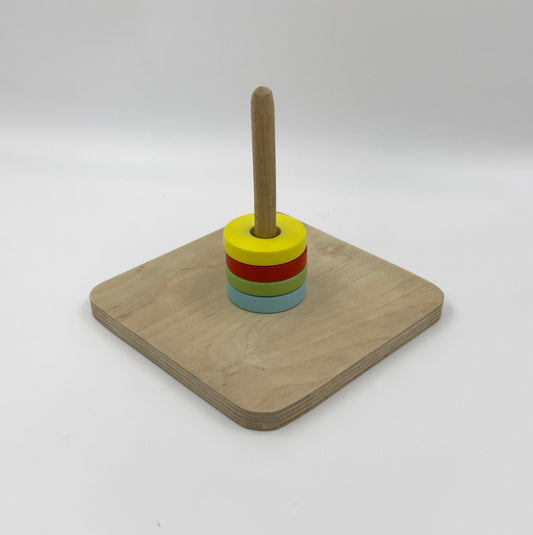 Wooden Disc Stacking Toys For Age 12 Months