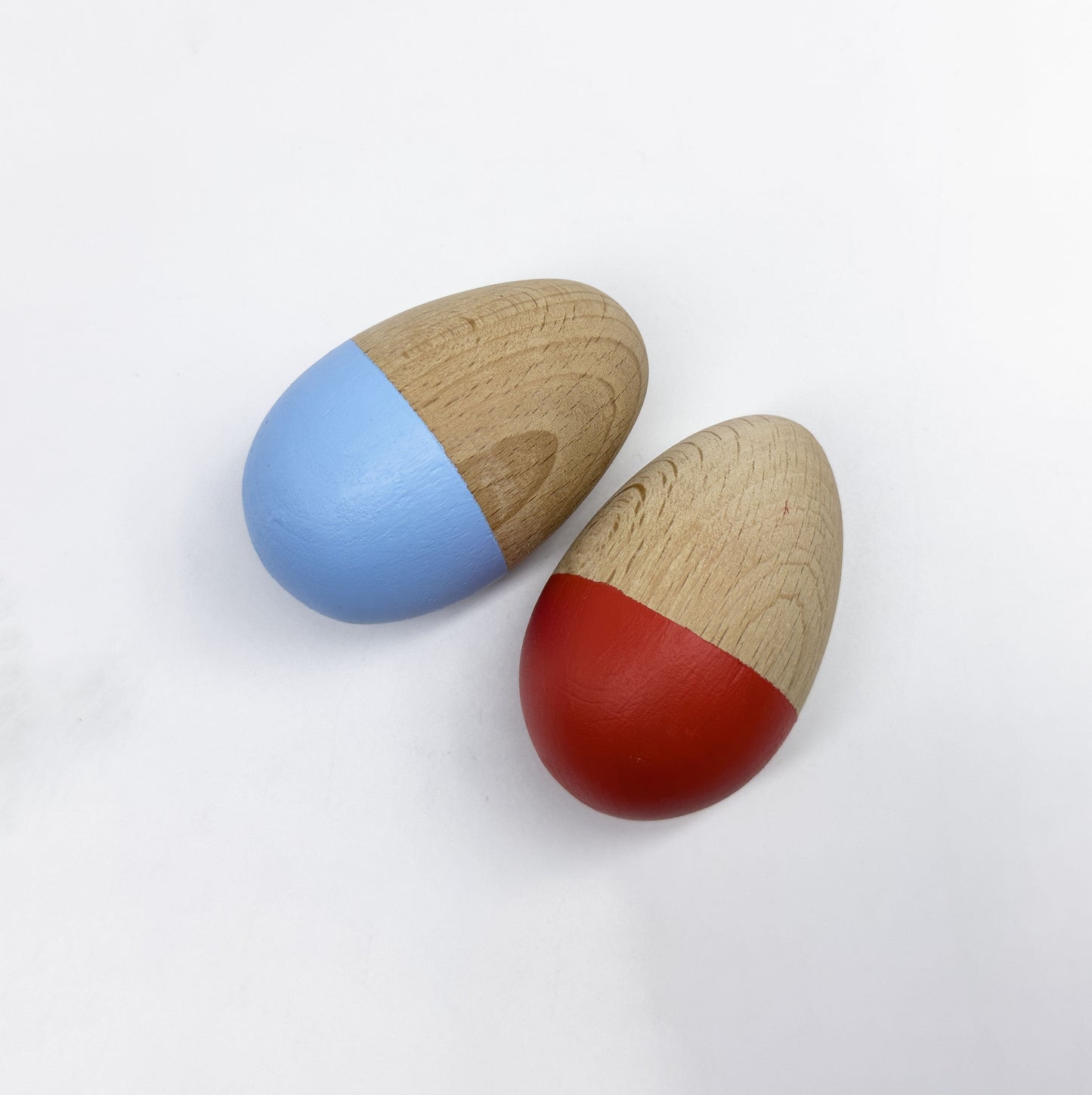 Red & Blue Egg-shaped Rattles For Babies