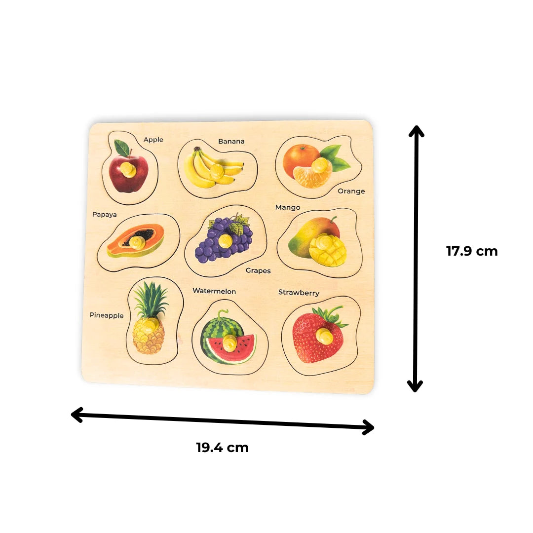 Wooden Fruits Puzzle Learning Educational Board For Kids| Early Childhood Development