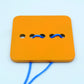 Orange Square Shaped Lacing