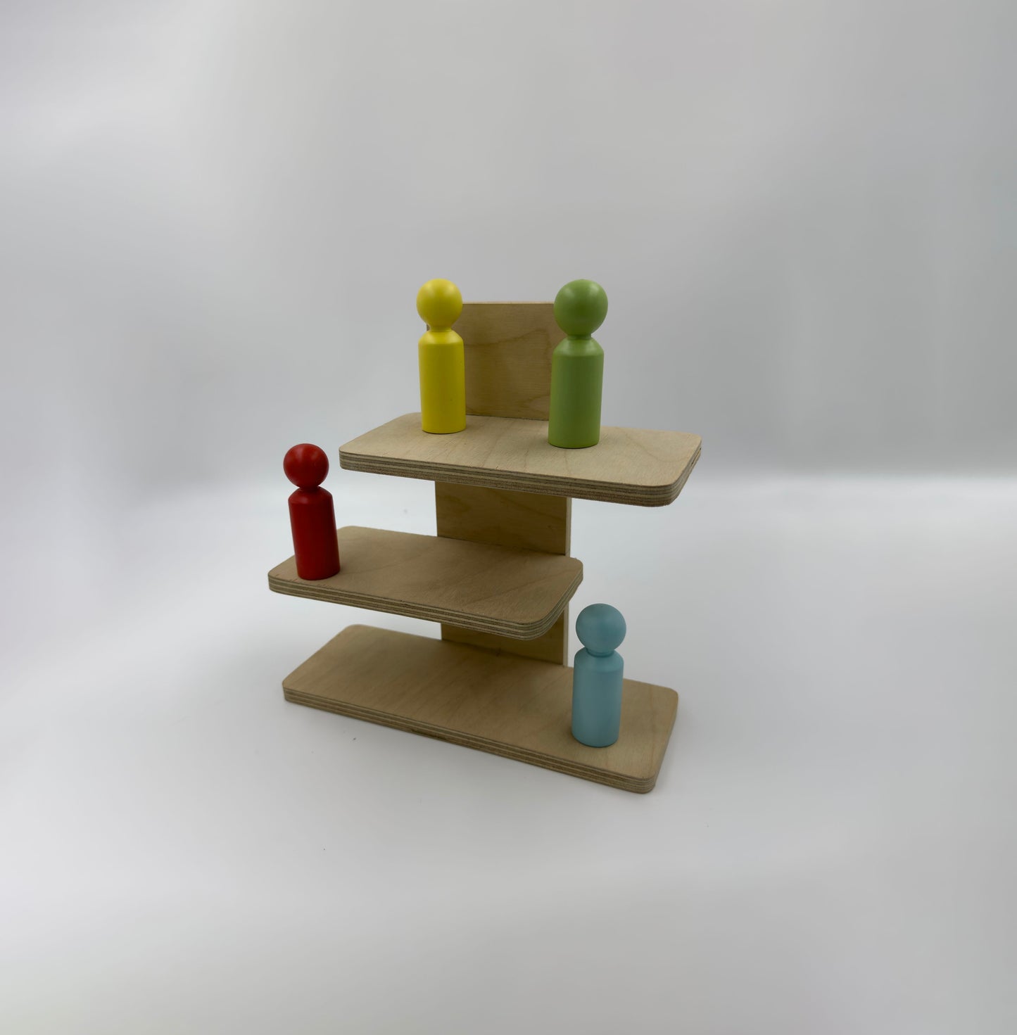 Non-toxic wooden step by step stacker