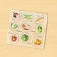 Wooden Vegetable Puzzle Learning Educational Board For Kids| Early Childhood Development & Brain Boosting Toys