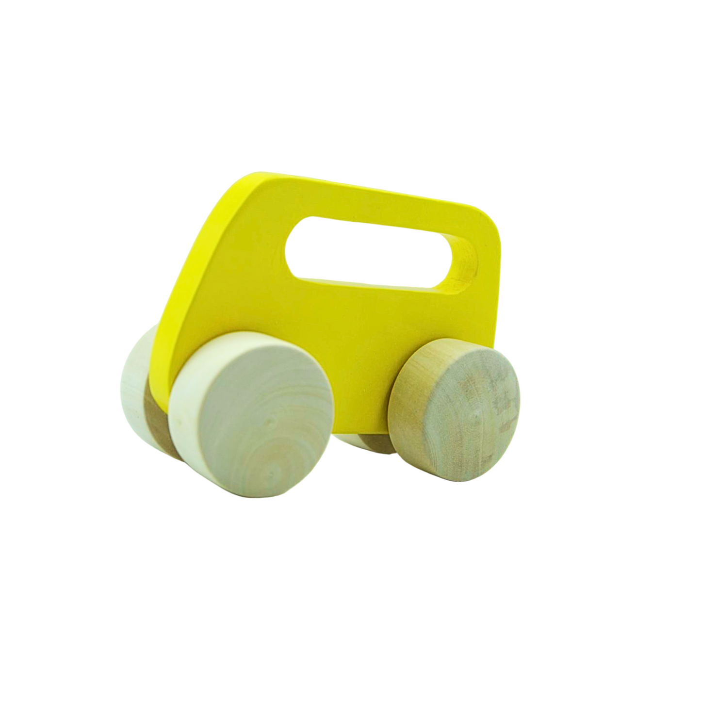 Yellow Wooden Car