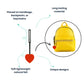 Adorable Fire, Heart, Star Bag Charm Keychain Cute & Durable Charm for Bags, Keys, and Gifts