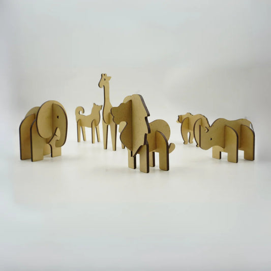 3D Wild Animals Puzzle Learning For Toddlers, Educational Toy For Pre-School And Montessori Kids